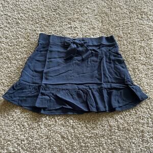 NWT Crown of Hearts Blue‎ Linen Blend Skirt Size Large Youth